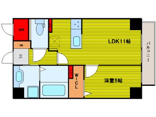 谷町九丁目駅 徒歩2分 4階の物件間取画像